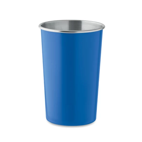 Niebieski Kubek metalowy ze stali nierdzewnej