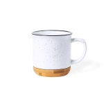 Kubek ceramiczny 330 ml z pokrywką z bambusa