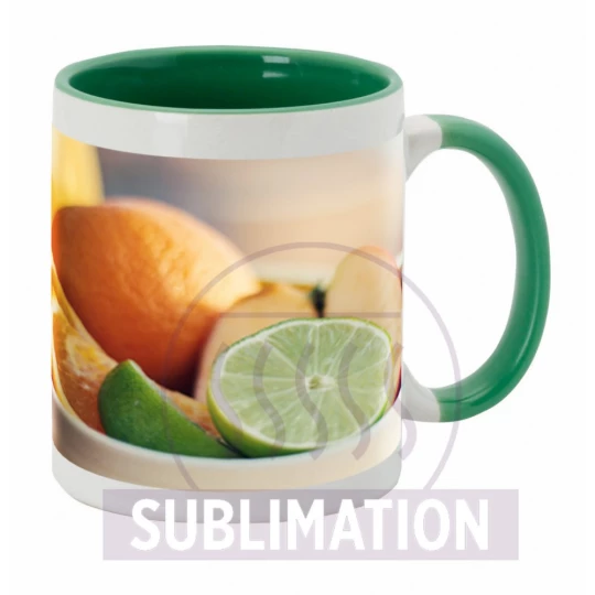Kubek ze zdjęciem, zielone na węwnątrz