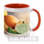 Kubek ceramiczny 350 ml z czerwonym wnętrzem