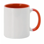 Kubek ceramiczny 350 ml z czerwonym wnętrzem