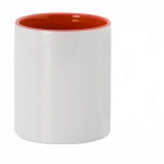Kubek ceramiczny 350 ml z czerwonym wnętrzem
