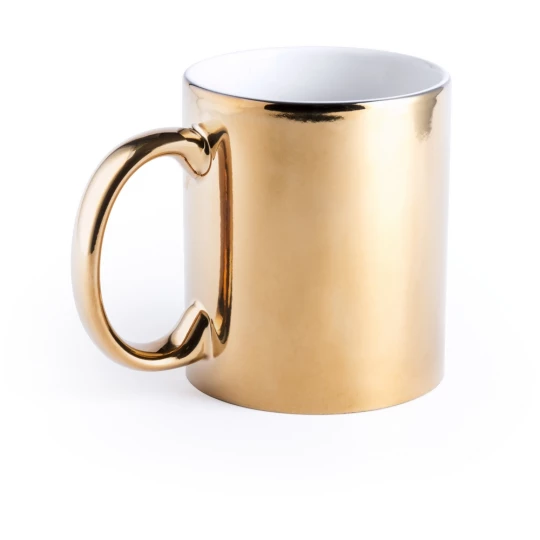 Kubek ceramiczny 350 ml w złonym kolorze