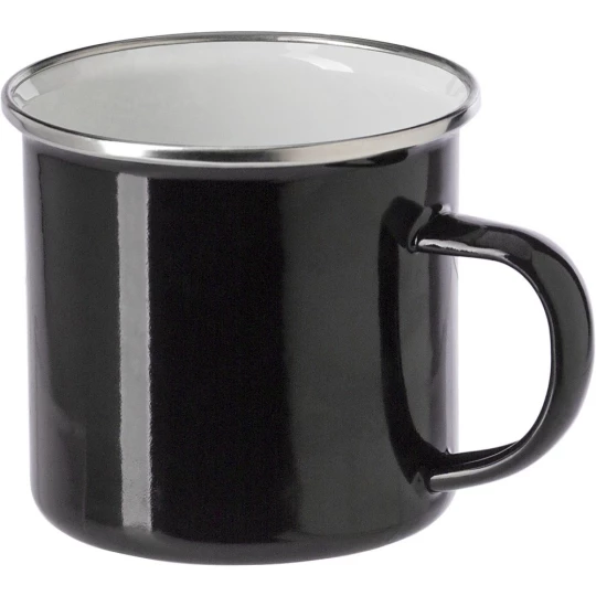 czarny kubek retro 350 ml
