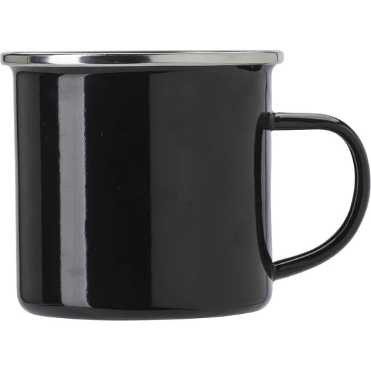czarny kubek retro 350 ml