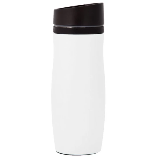 Biały kubek termiczny z własnym logo, 400 ml