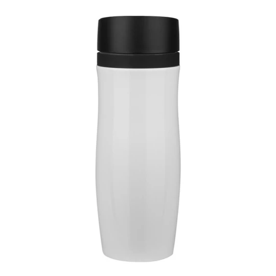 Biały kubek termiczny z własnym logo, 400 ml