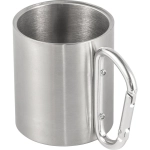 kubek metalowy turystyczny 185 ml z karabińczykiem