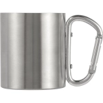 kubek metalowy turystyczny 185 ml z karabińczykiem