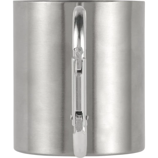 kubek metalowy turystyczny 185 ml z karabińczykiem