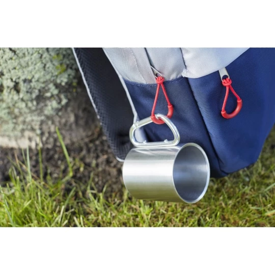 Kubek metalowy turystyczny 185 ml z karabińczykiem