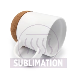 Kubek ceramiczny 370 ml z korkowym spodem, własny napis lub zdjęcie