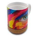 Kubek ceramiczny 370 ml z korkowym spodem, własny napis lub zdjęcie