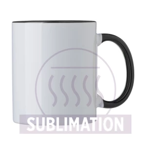 Czarny ceramiczny kubek ze zdjęciem 300 ml